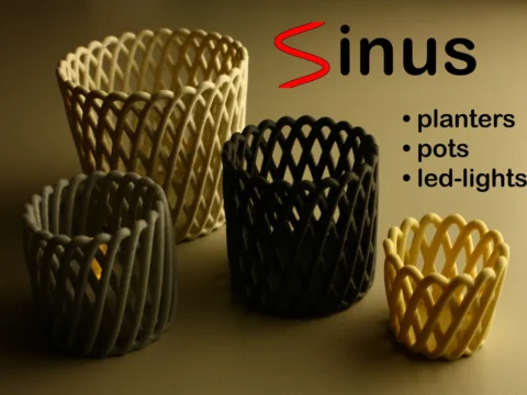 planter and LED tealight case 3d model