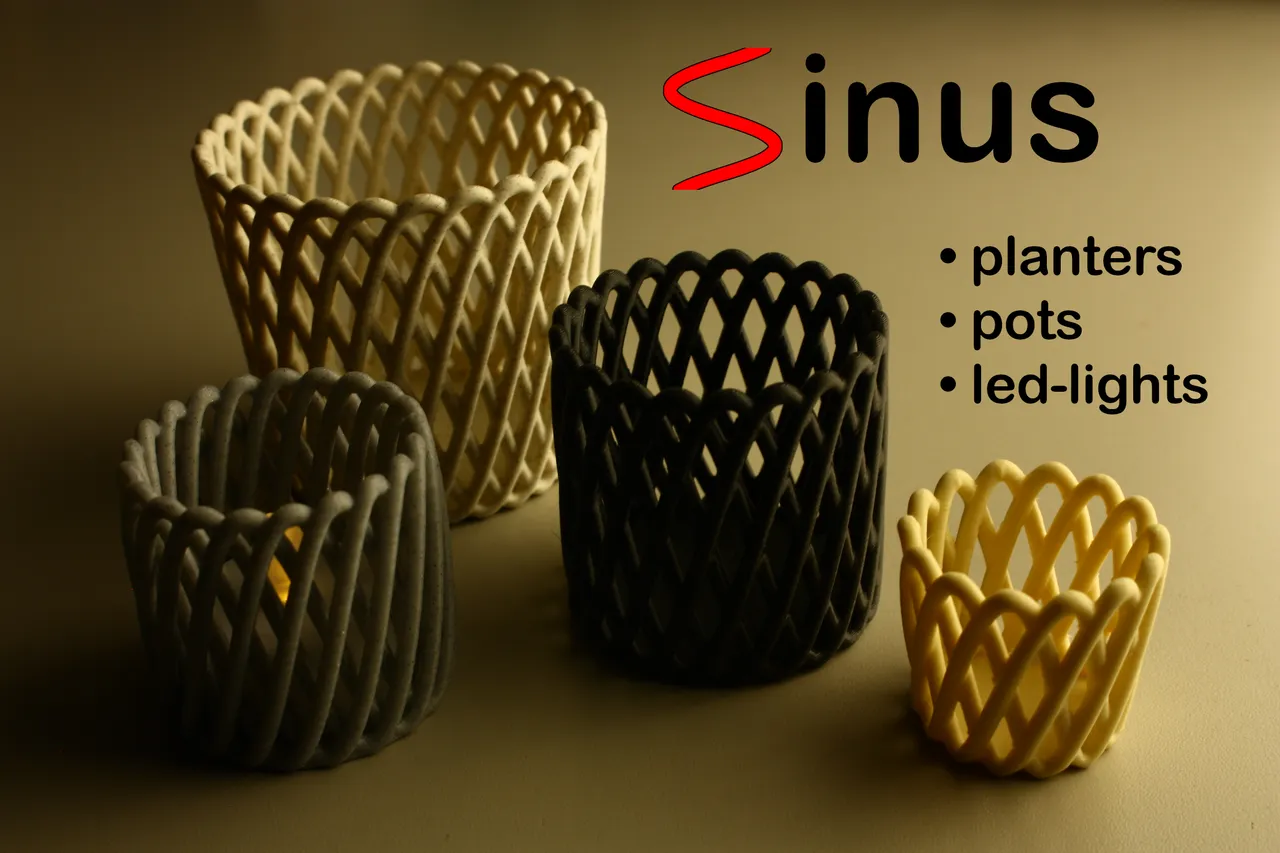 planter and LED tealight case 3d model