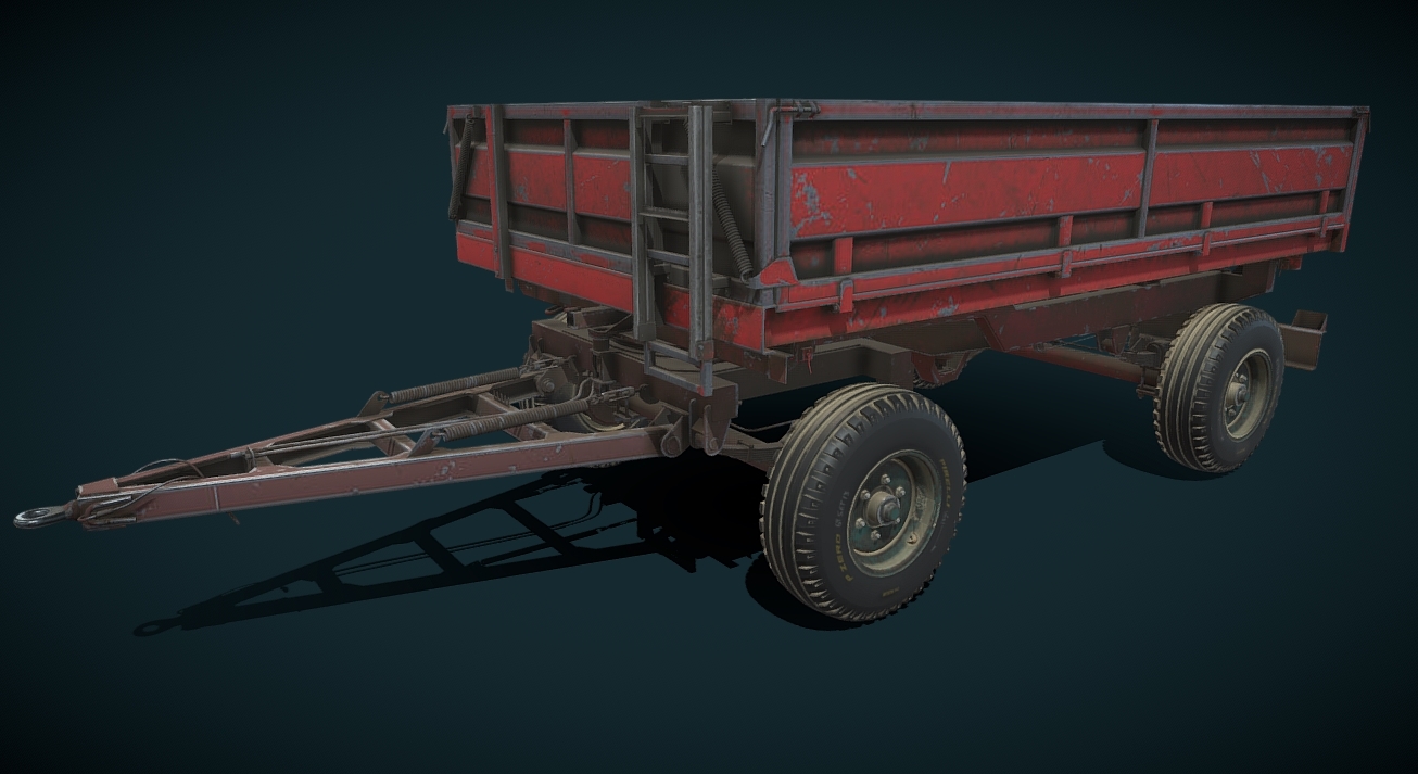 tractor trailer 3d model