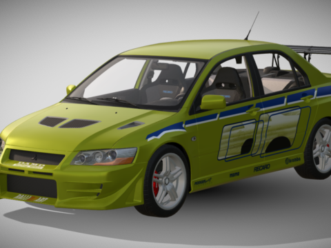 2002 Mitsubishi Lancer Evolution VII DAMD - 2F2F 3d model