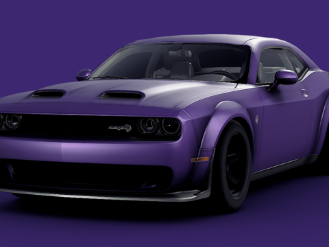 2020 Dodge Challenger SRT Super Stock 3d model