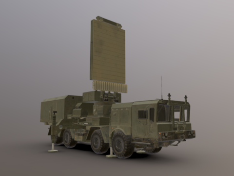 96L6E mobile anti-air radar 3d model