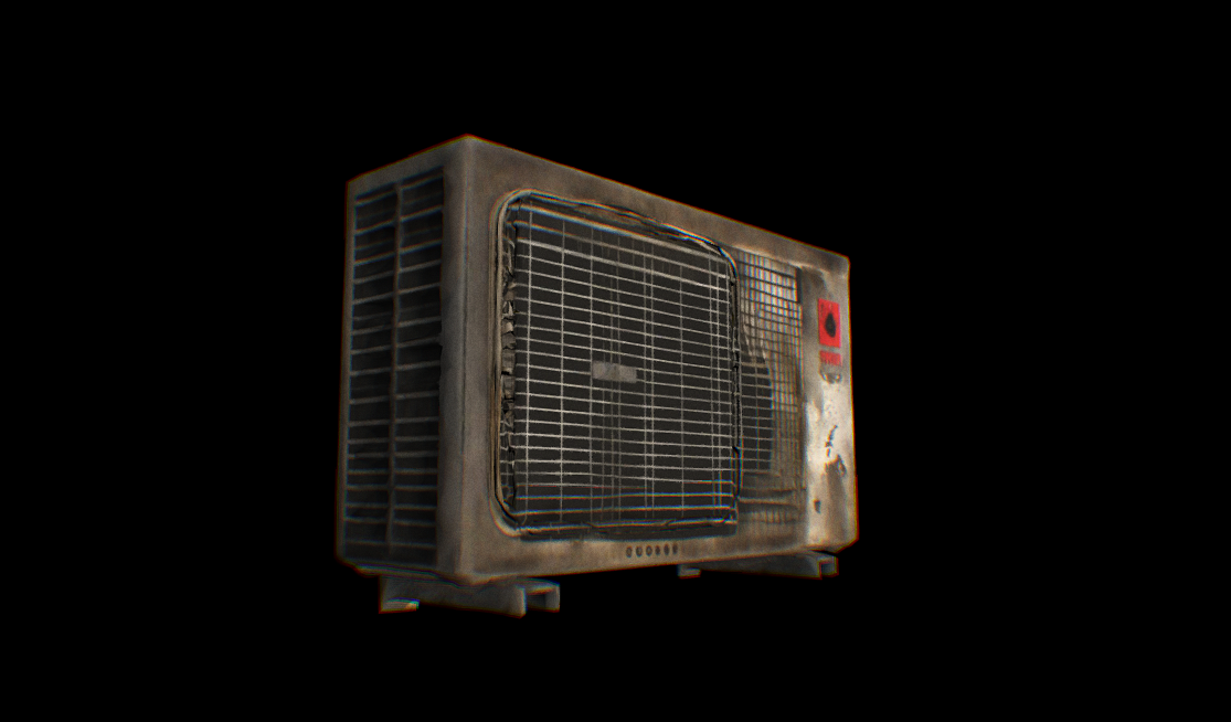 Air Conditioning 03 - rusty 3d model