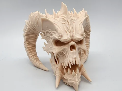 Big-Horn Demon Skull 3d model