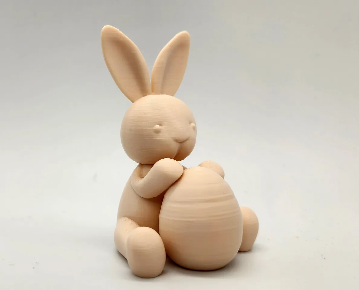 Bunny with Big Easter Egg 3d model