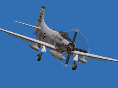 Douglas A-1 Skyraider 3d model