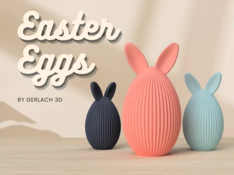 Easter Egg with Bunny Ears 3d model