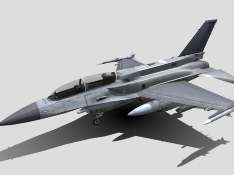 General Dynamics F-16D Block 60 3d model
