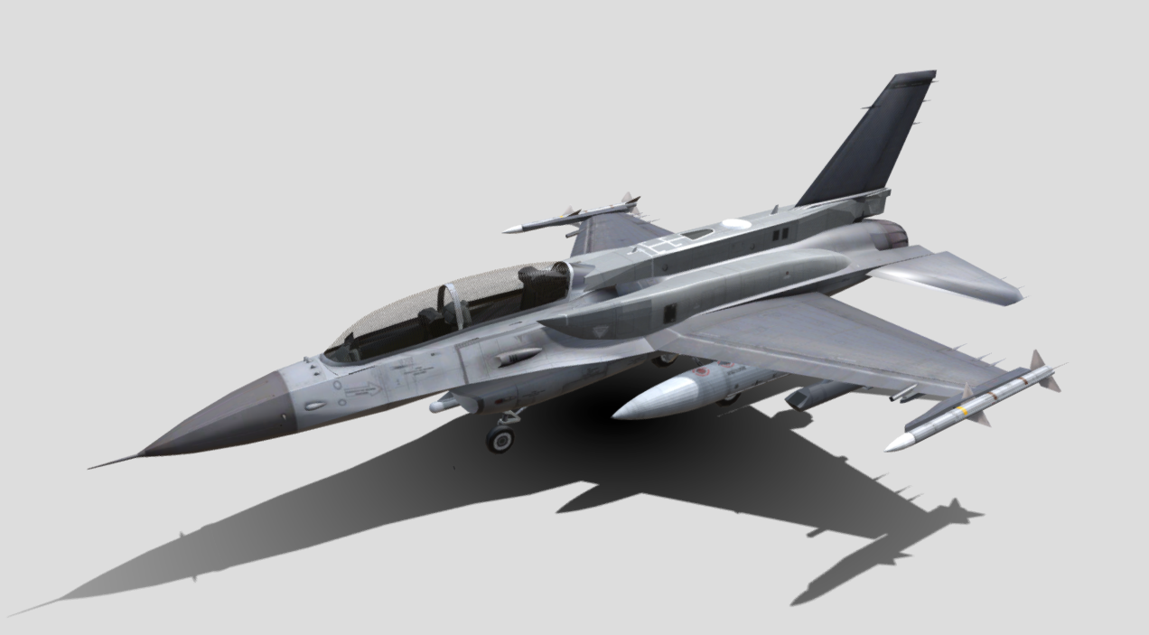 General Dynamics F-16D Block 60 3d model