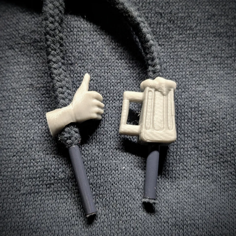 Hand and Beer together - Beads 3d model
