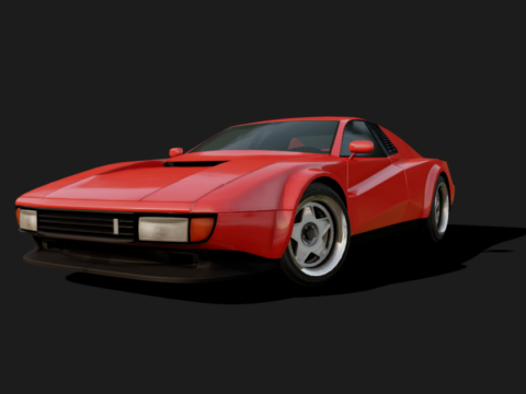 Italian Supercar '84 3d model