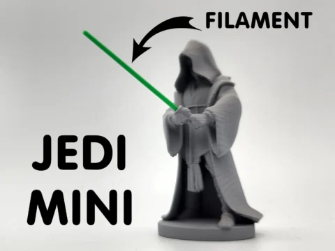 Jedi Miniature w/Filament Lightsaber 3d model