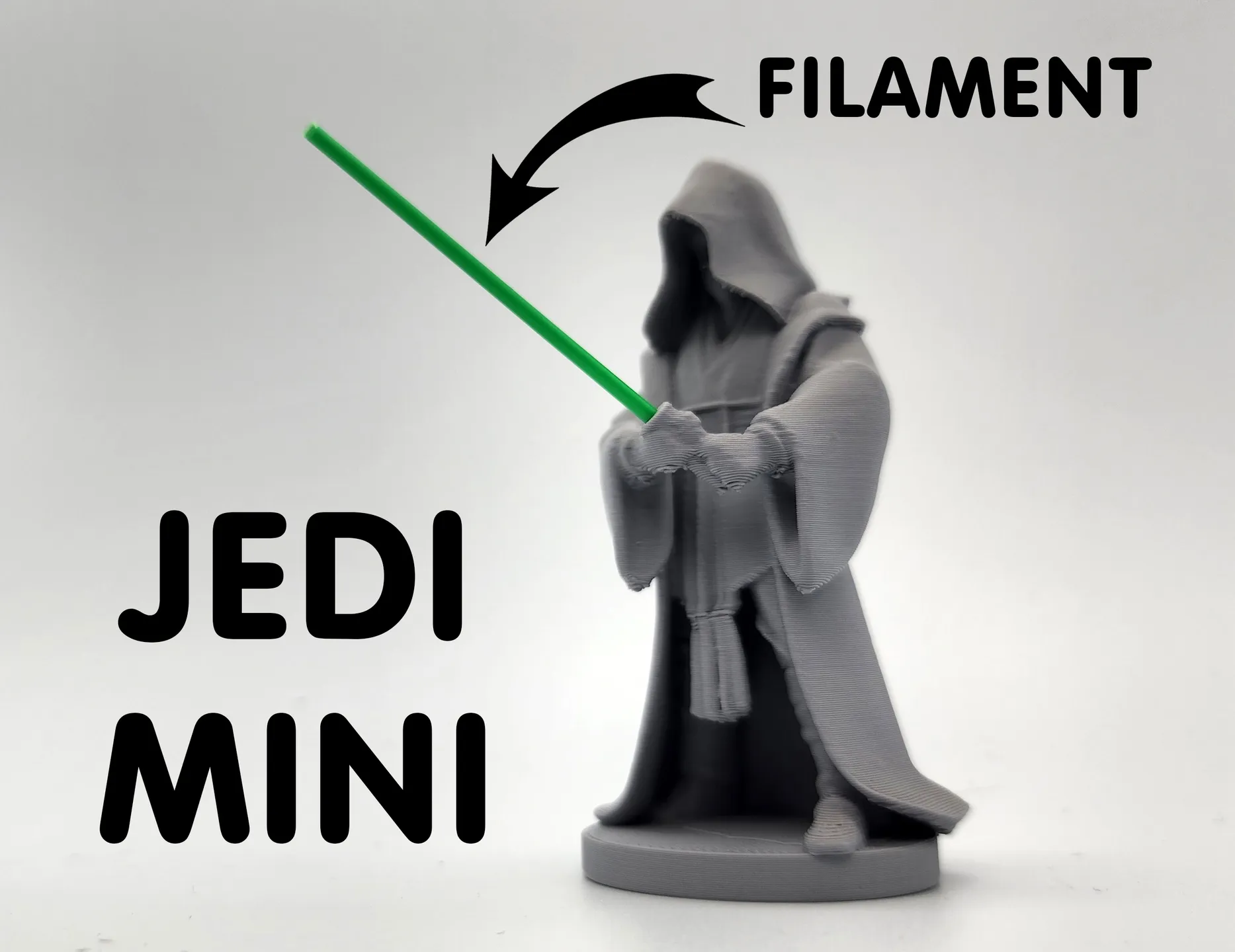 Jedi Miniature w/Filament Lightsaber 3d model