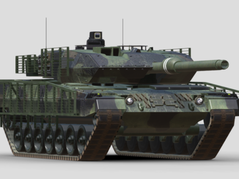 Leopard 2A6M Main Battle Tank 3d model