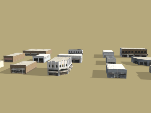 Midcity Buildings Set - Low Poly model 3d model