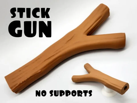 Stick Gun - No Supports 3d model