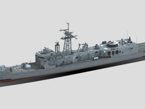 USS Oliver Hazard Perry FFG-7 3d model