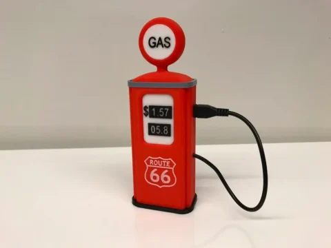 Vintage Gas Pump phone charger 3d model