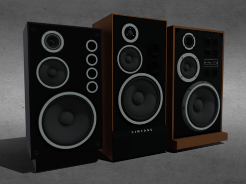 floor speakers 3d model