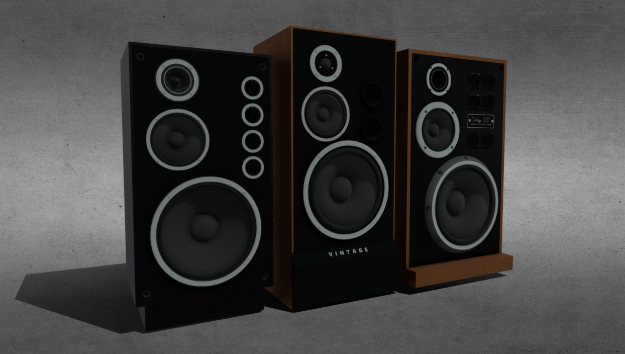 floor speakers 3d model