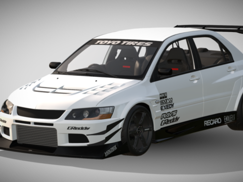 2006 Voltex Lancer Evolution IX 3d model
