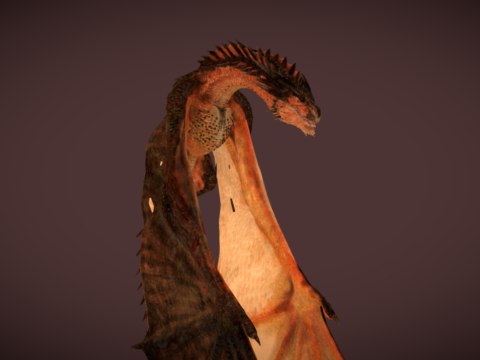 Animated Dragon Fly 3d model