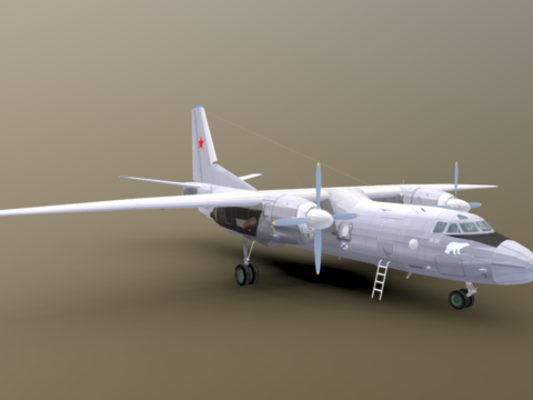 Antonov An-26 - full interior 3d model