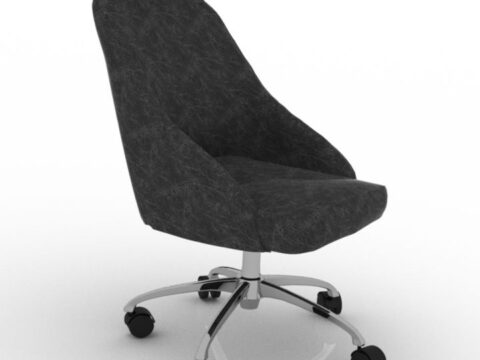 Black Office Armchair 3d model