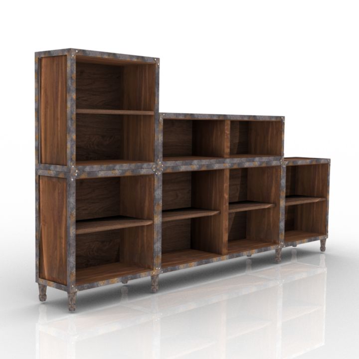 Bookcase Vintage Decoration Bookshelf 3d model