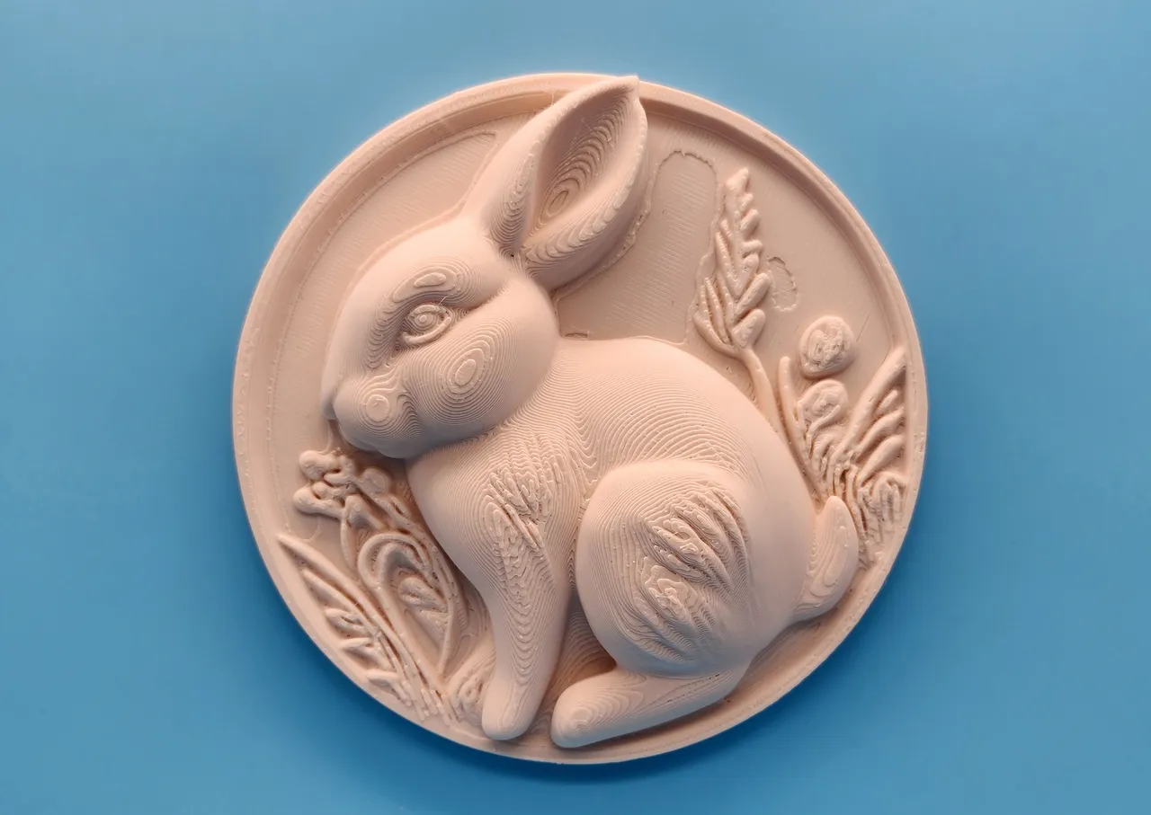 Bunny Sculpture Wall Art 3d model
