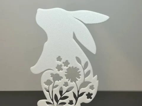 Bunny statue decoration for easter 3d model