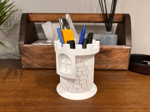 Castle pencil holder 3d model