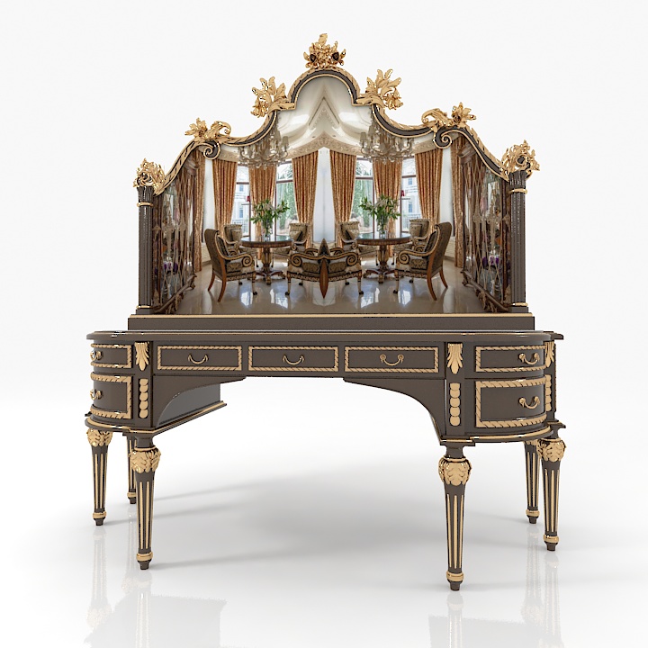 Colombostyle Dresser Stand Mirror 3d model