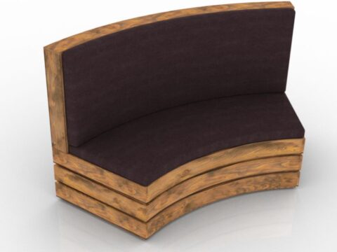 Curve Pallet Sofa Module 3d model