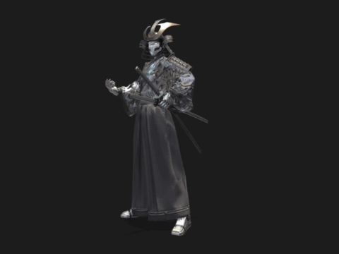 Cyber Samurai 3d model