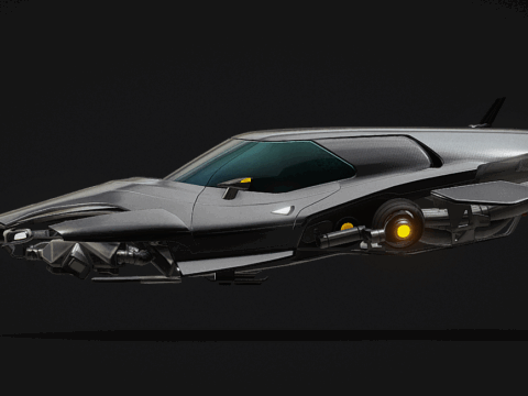Cyberpunk Hovercar 3d model
