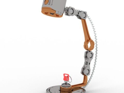 Desk Lamp Brut Steampunk 3d model