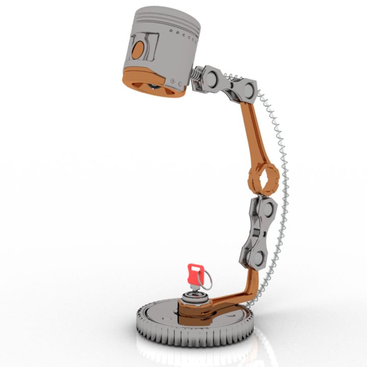 Desk Lamp Brut Steampunk 3d model