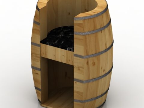 Desk Rack Barrel 3d model