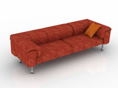 Divan Poltrona Red Sofa 3d model
