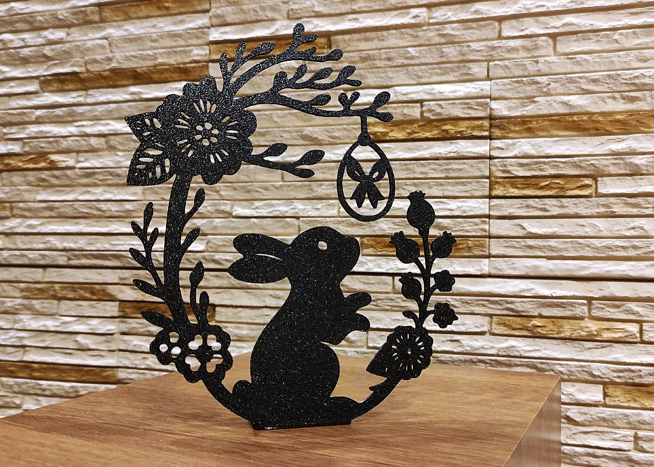 Easter 3D Decoration – Bunny with Easter Egg 3d model