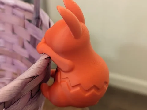 Easter Egg Bunny Basket Hanger 3d model