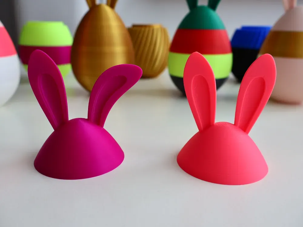 Easter Egg Twist Container – Bunny Ears Add-On (Plain + Ribbed) 3d model