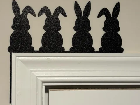 Easter bunny door corner decoration 3d model