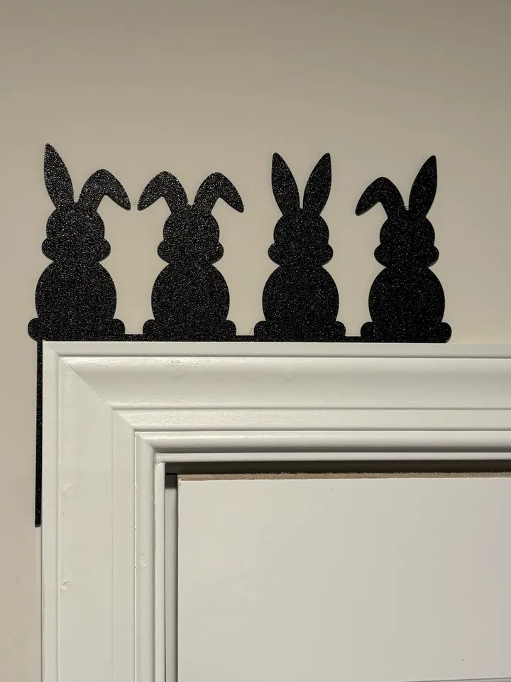Easter bunny door corner decoration 3d model