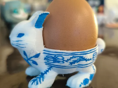 Easter bunny egg holder 3d model