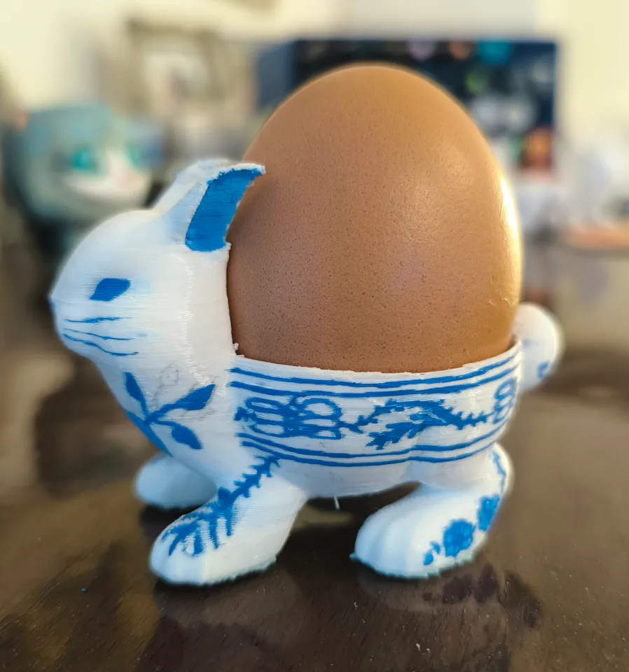 Easter bunny egg holder 3d model