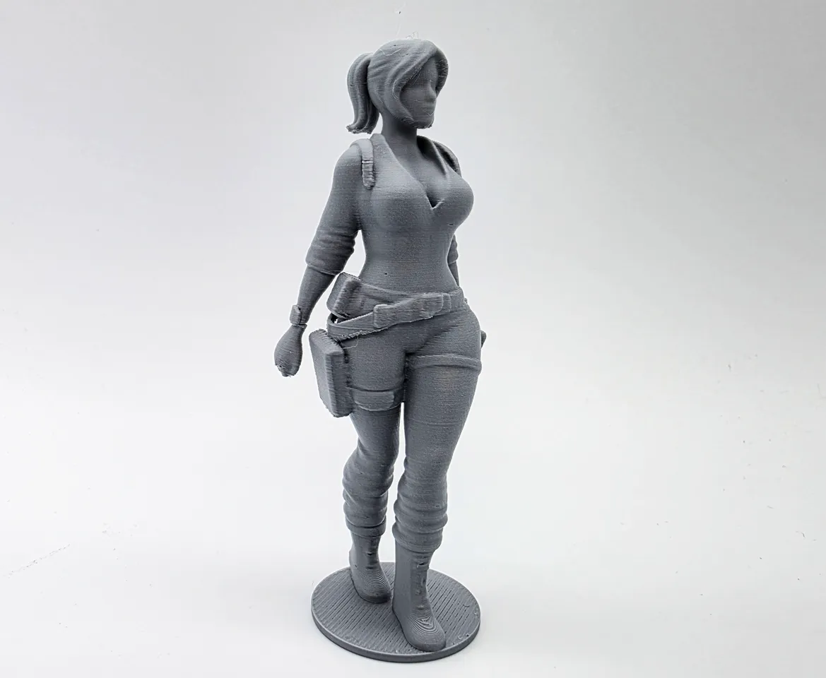 Female Secret Agent Figurine 3d model