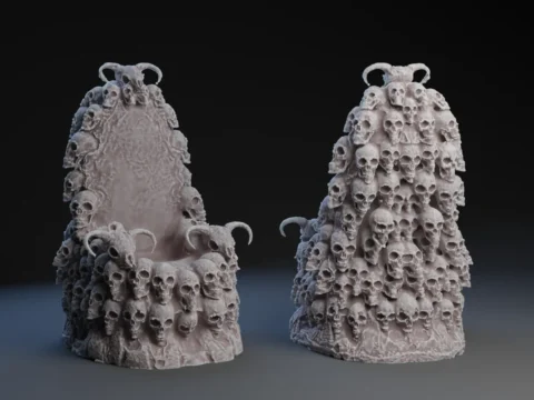 Goat Skull Throne 3d model
