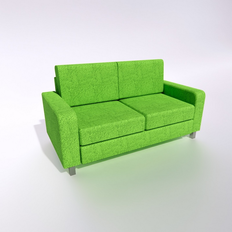 Green Sofa Low 3d model